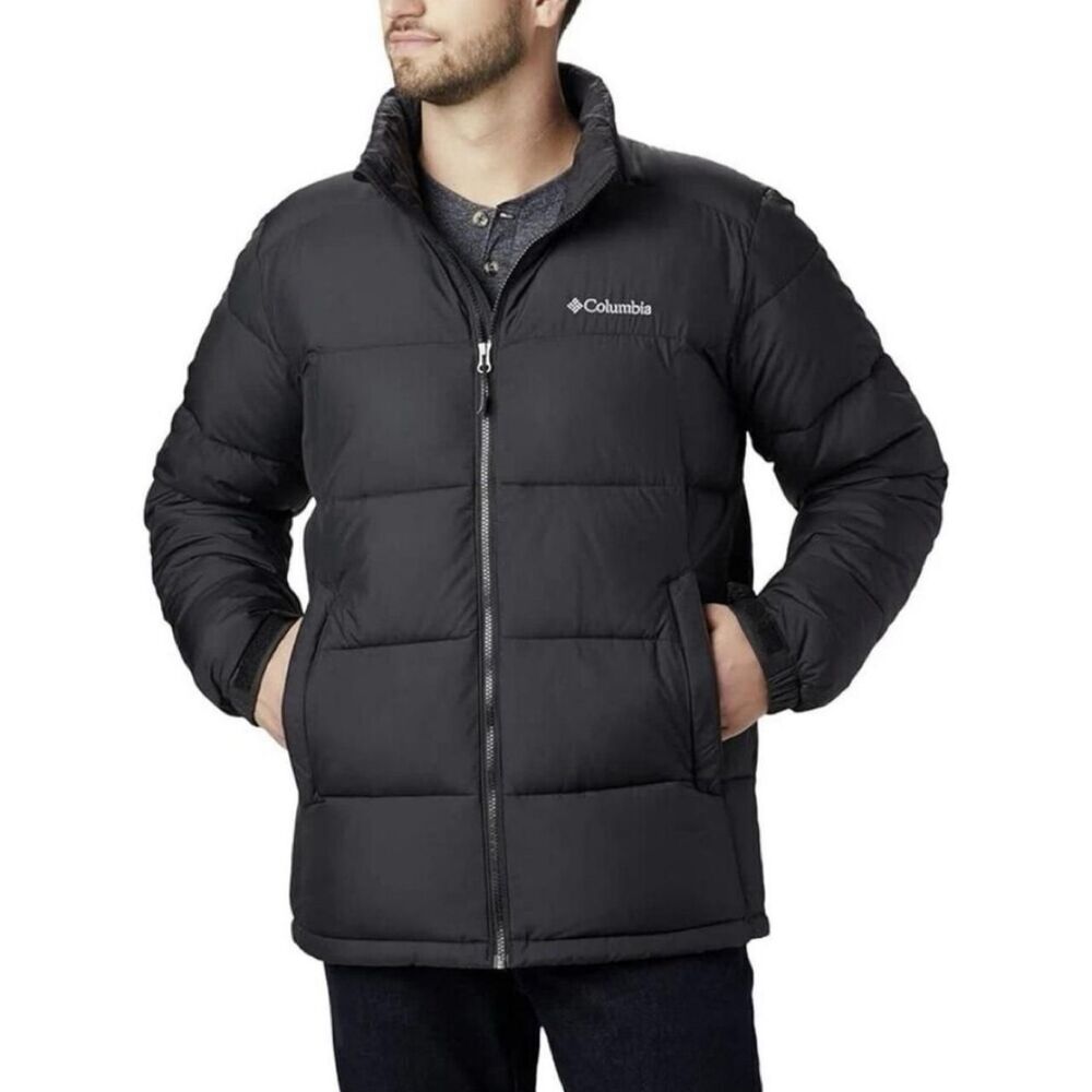 Columbia Pike Lake Black Puffer Jacket L Omni Heat Gorpcore Techwear